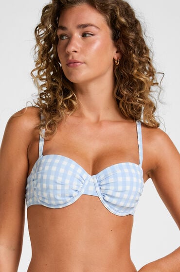 Hunkemöller Polstret Bikinitop med Bøjle Amalfi Blå