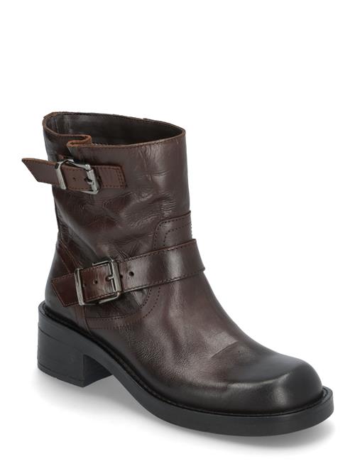 Bianco | Biaharper Mid Calf Biker Boot Pull Up Leather | 39