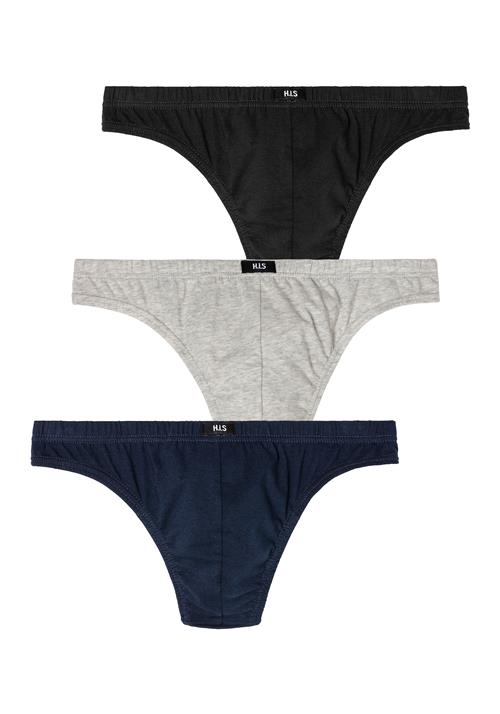 H.I.S Slip  marin / grå-meleret / sort