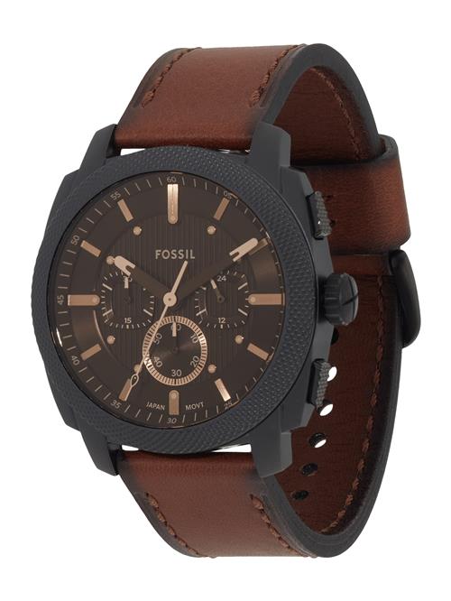 FOSSIL Analogt ur 'MACHINE'  kastaniebrun / sort