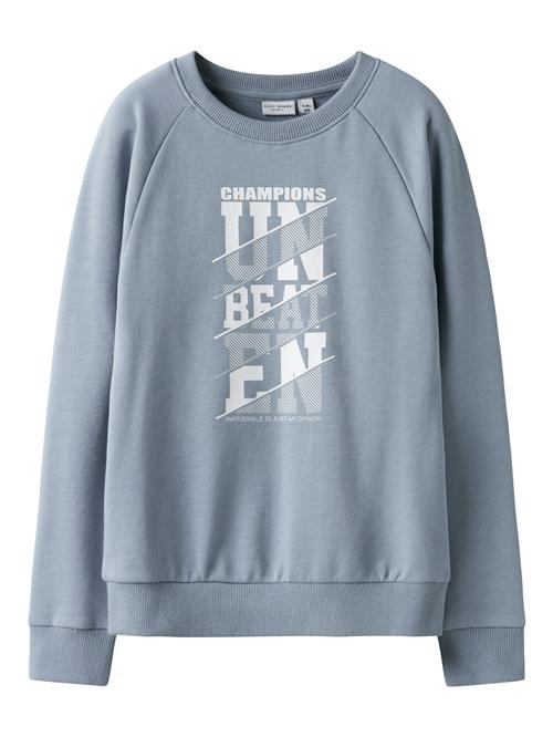 NAME IT Sweatshirt 'NKMVION'  røgblå / lyseblå
