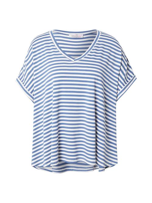 Zwillingsherz Oversized bluse  blå / hvid