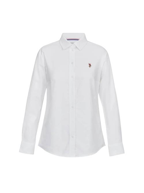 U.S. POLO ASSN. Bluse 'UWGina'  brun / rød / hvid