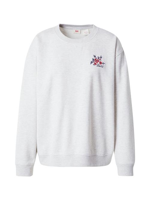 LEVI'S ® Sweatshirt 'Graphic Everyday Crew Sweatshirt'  marin / lysegrå / cranberry