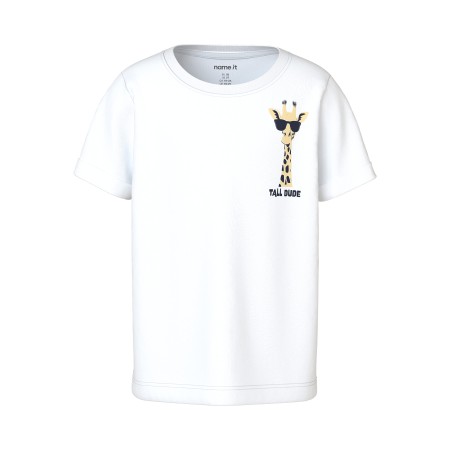 NAME IT T-shirt Vux Bright White Giraffe