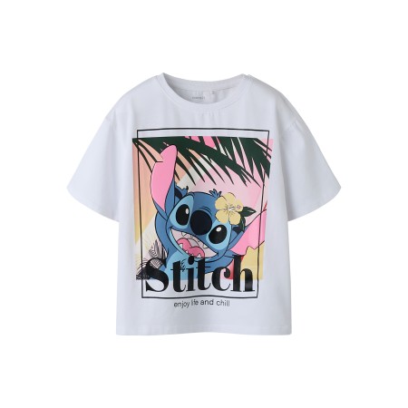NAME IT Stitch T-shirt Aftina Bright White
