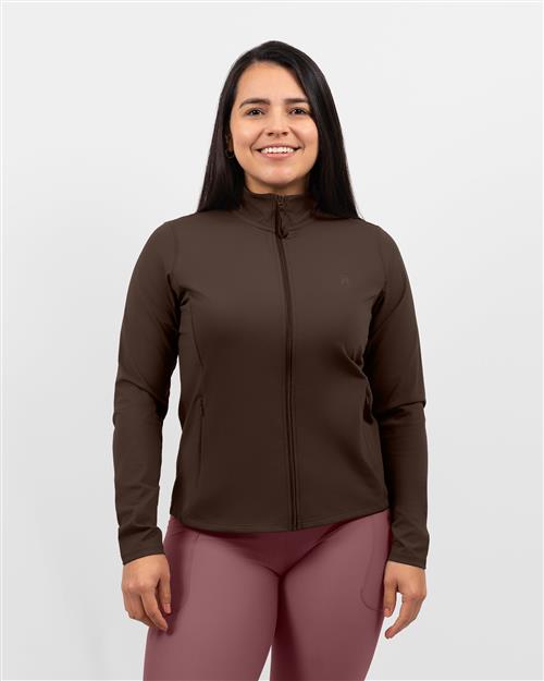 Lily Mocha Brown Zip Long-Sleeve
