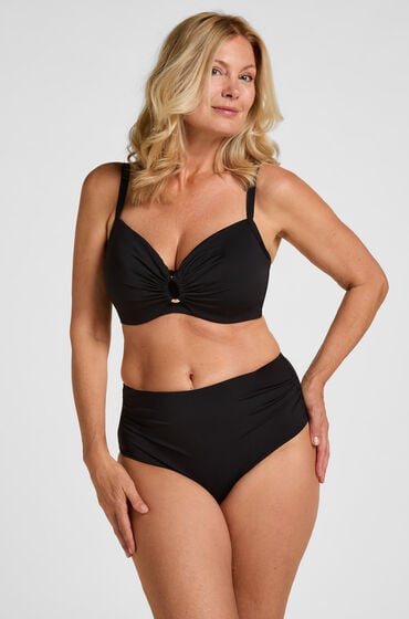 Hunkemöller High-Waisted Formende Bikinibukser Luxe Sort