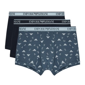 Emporio Armani Armani Logo Boxer Briefs With Core Logo Waistband 3P Marine/Blå bomuld X-Large Herre