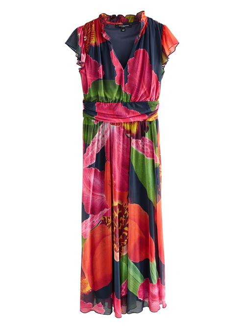 Next Kjole  navy / gul / grøn / pink