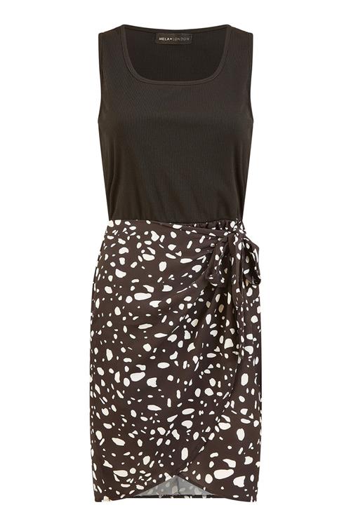 Mela London Kjole  sort / hvid