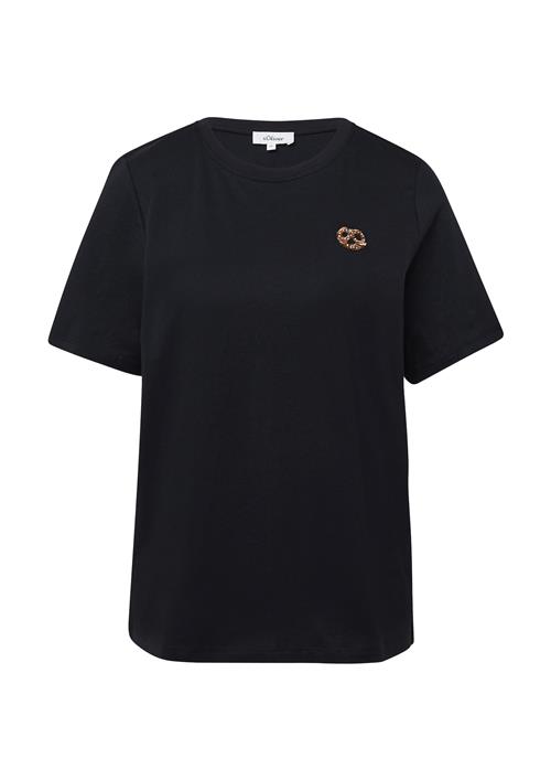 s.Oliver Shirts  brun-meleret / sort