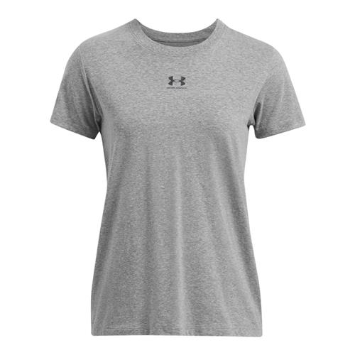 UNDER ARMOUR Funktionsbluse 'Rival Core'  grå-meleret / sort