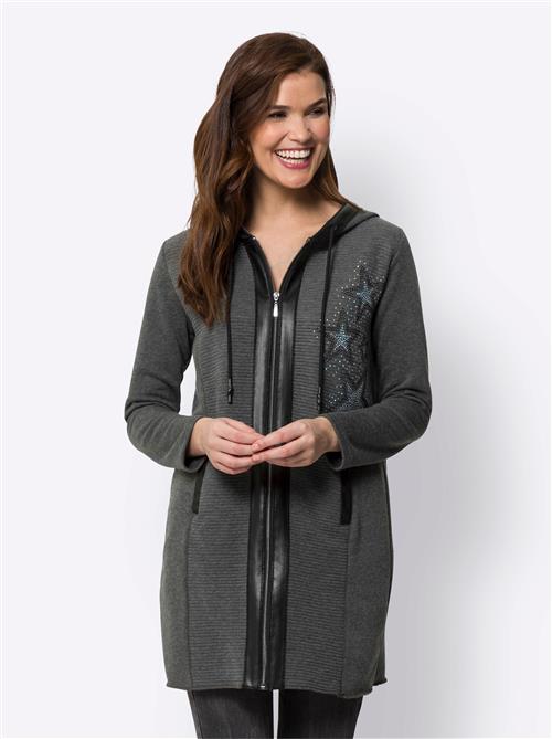 heine Sweatjakke  grafit / sort