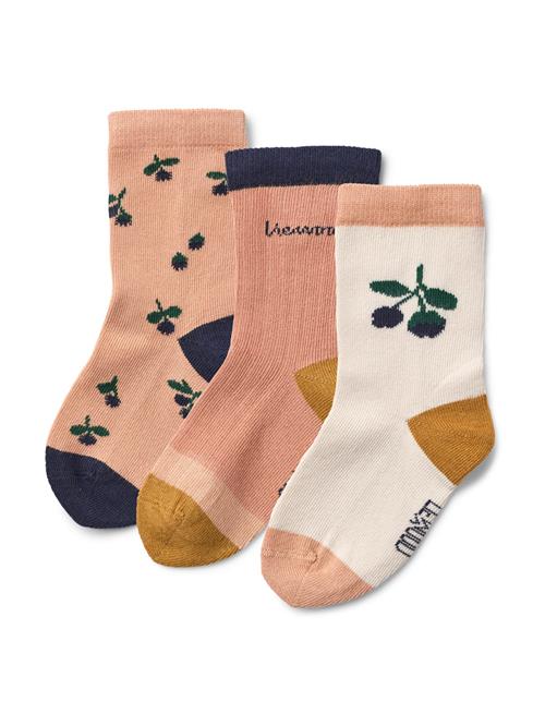 Liewood Sokker 'Silas'  lysebeige / navy / pueblo / pudder