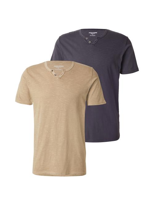 JACK & JONES Bluser & t-shirts 'JJESPLIT'  mørkebeige / grå
