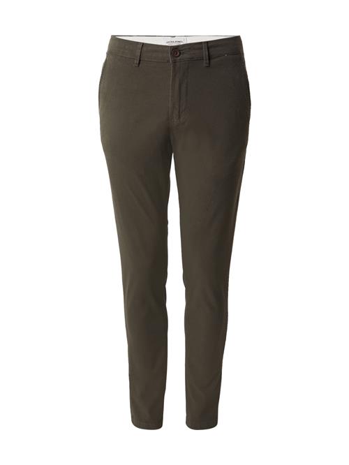 JACK & JONES Lærredsbukser 'JPSTMARCO JJERIK'  mørkegrøn