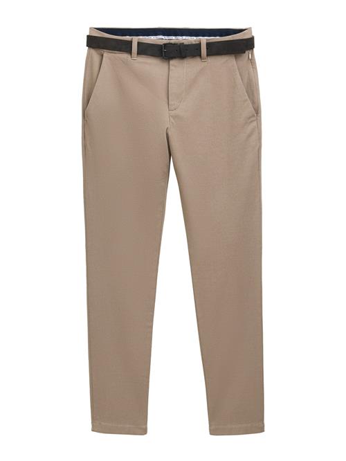 TOM TAILOR Lærredsbukser 'Travis'  mørkebeige / mørkebrun