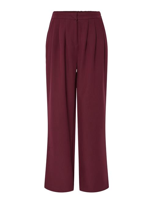 YAS Bukser med lægfolder 'YASDAKOTA'  rubinrød