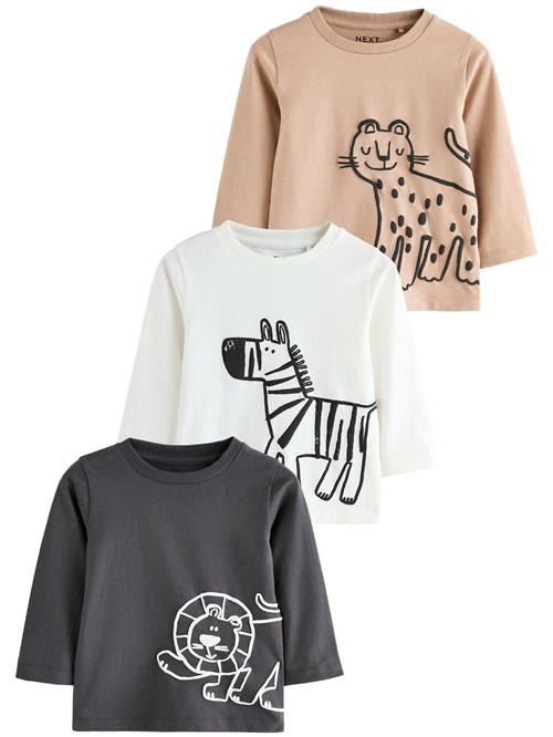 Next Shirts  beige / sort / hvid