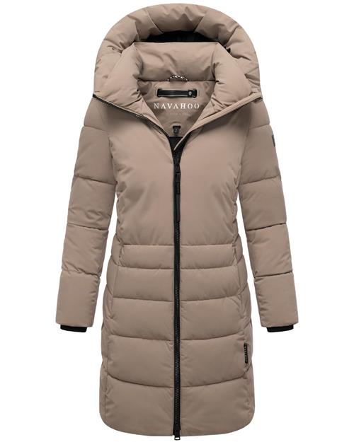 NAVAHOO Vinterfrakke 'Mondnebel XIV'  mokka / sort