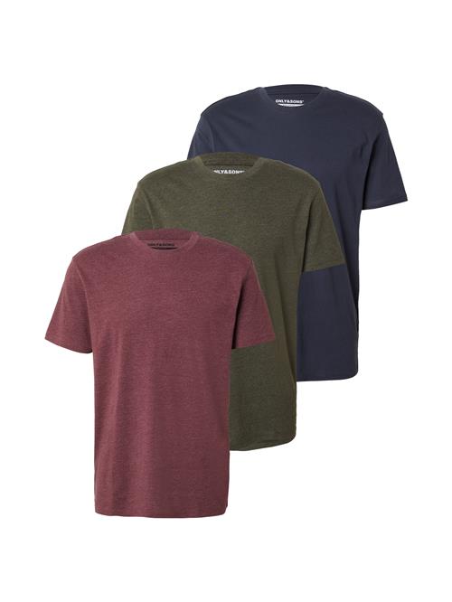 Only & Sons Bluser & t-shirts 'ONSMAX'  natblå / khaki / bær