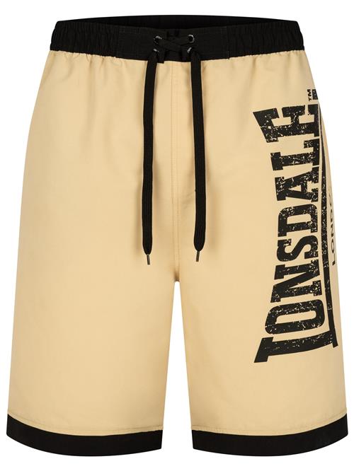 LONSDALE Badeshorts 'Clennell'  lysebeige / sort