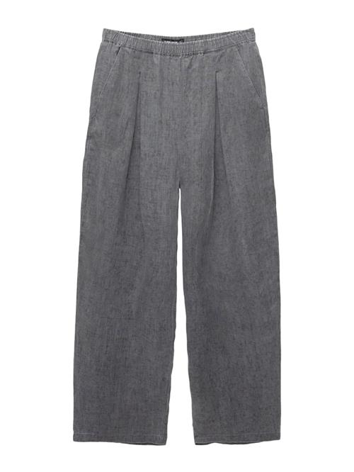 Pull&Bear Bukser med lægfolder  røgblå