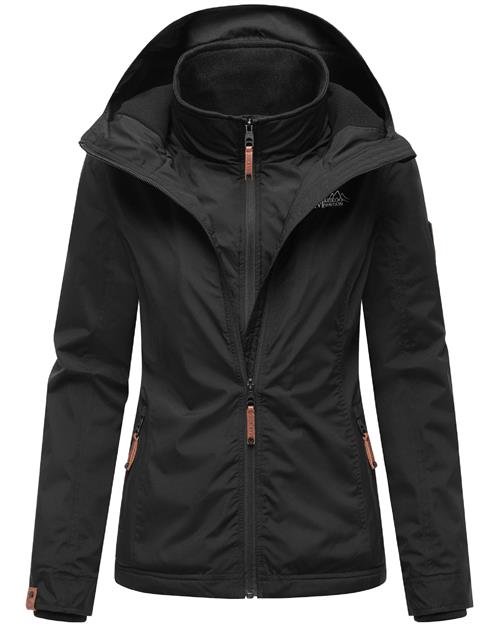 MARIKOO Funktionsjakke 'Erdbeere'  sort / hvid