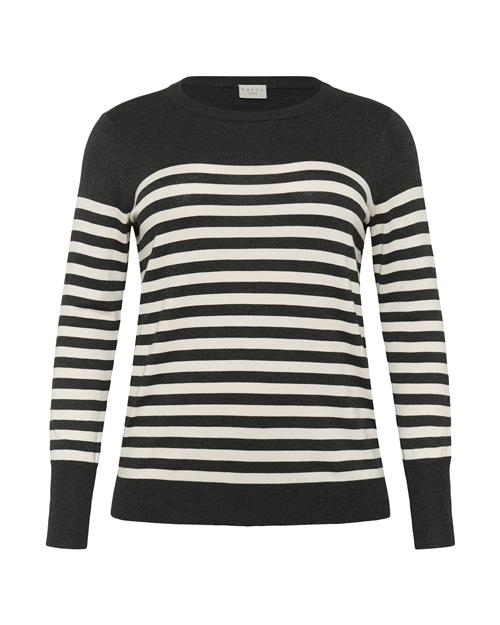 KAFFE CURVE Pullover 'Lizzy'  antracit / hvid