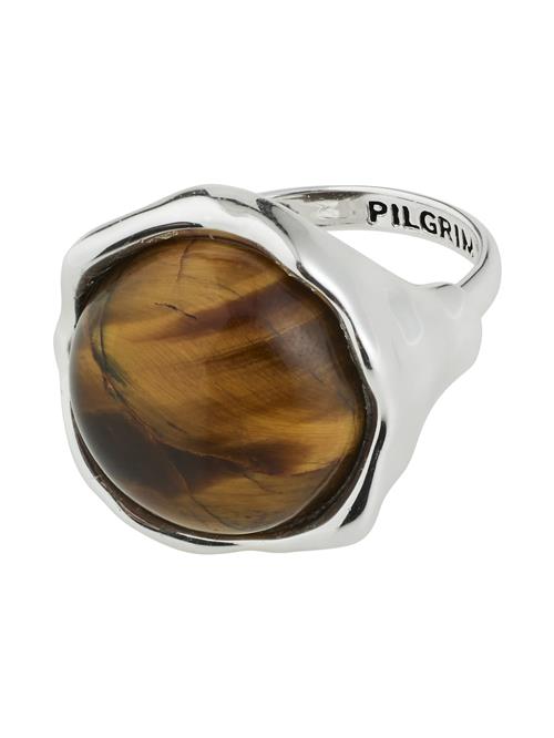Pilgrim Ring 'Sense'  brun-meleret / sølv