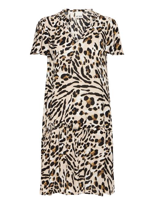 ICHI Kjole  brun / sort