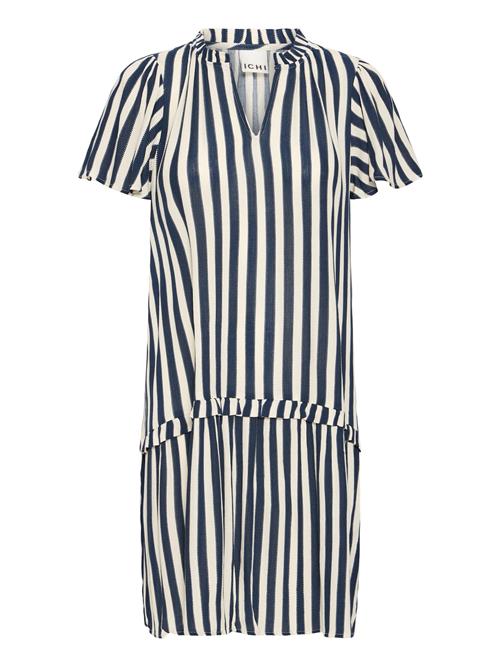 ICHI Kjole  mørkeblå / hvid