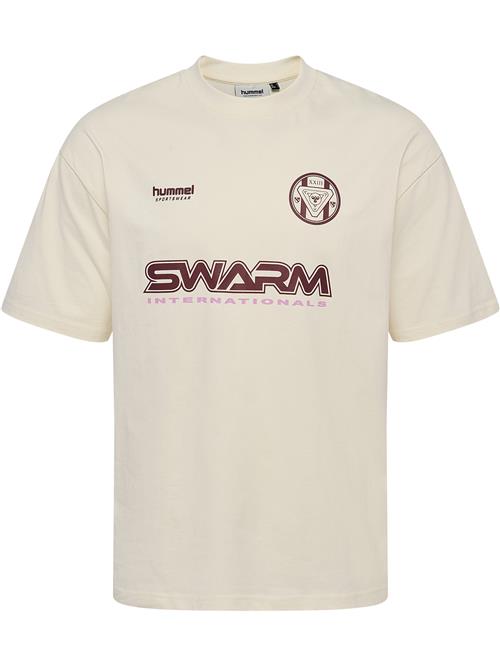 Hummel Funktionsskjorte 'Swarm'  aubergine / uldhvid