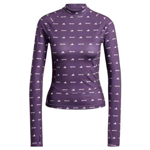 ADIDAS SPORTSWEAR Funktionsbluse 'Adidas x Moon Boot'  mørkelilla / hvid