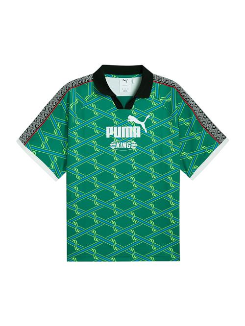 PUMA Fodboldtrøje 'King'  azur / jade / sort / hvid