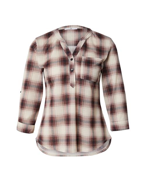 Hailys Bluse 'Di44nara'  creme / bordeaux / sort