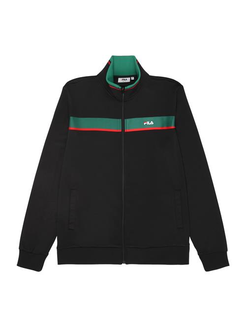 FILA Sweatjakke 'SAGANO'  mørkegrøn / rød / sort