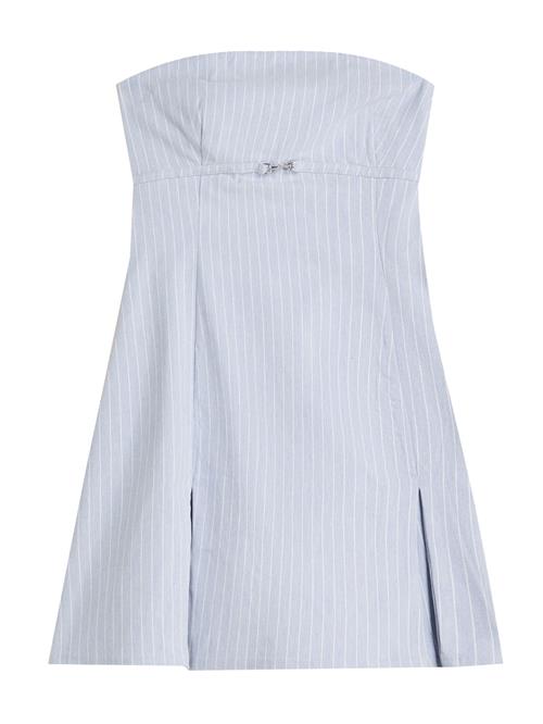 Bershka Kjole  lyseblå / hvid