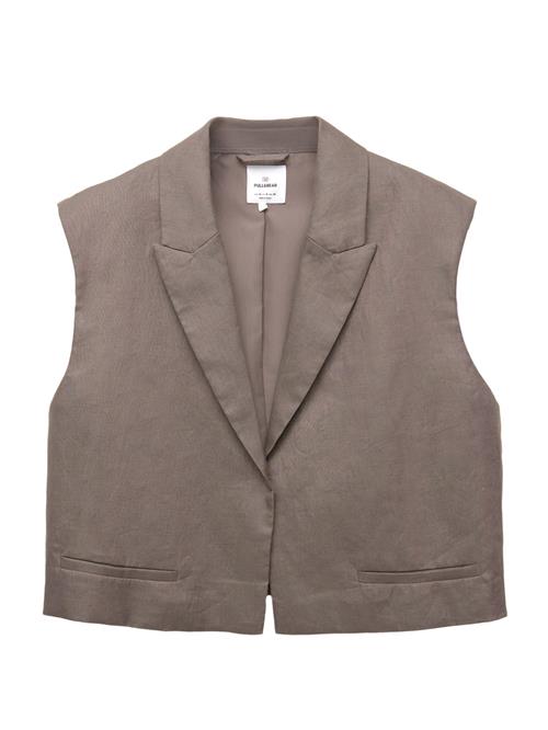 Pull&Bear Jakkesætsvest  mørkebeige