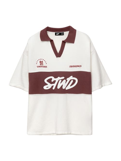 Pull&Bear Bluser & t-shirts  vinrød / hvid