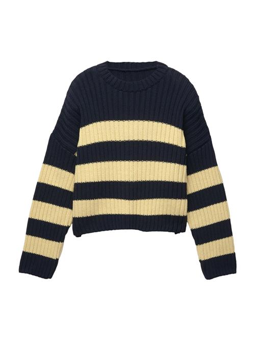 Pull&Bear Pullover  mørkeblå / lysegul