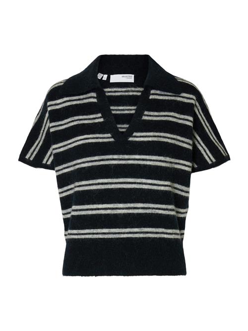 SELECTED Pullover 'SLFLULU'  natblå / lysegrå