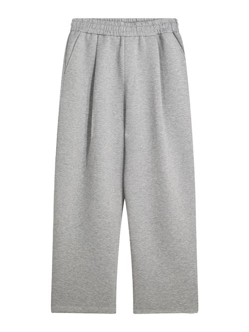 Bershka Bukser med lægfolder  grå-meleret