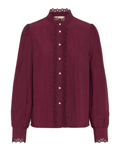 Cream Bluse 'Pia'  bordeaux
