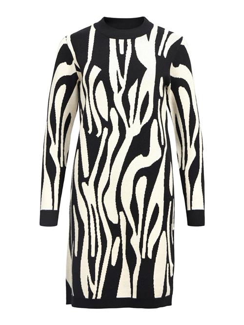 OBJECT Strikkjole 'OBJRAY'  sort / hvid