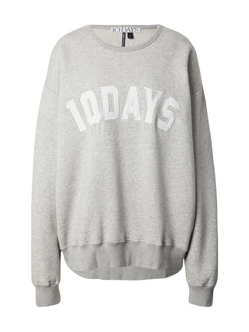 10Days Sweatshirt 'THE STATEMENT'  grå-meleret / hvid