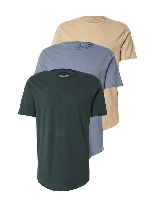Only & Sons Bluser & t-shirts 'ONSBENNE'  beige / dueblå / gran