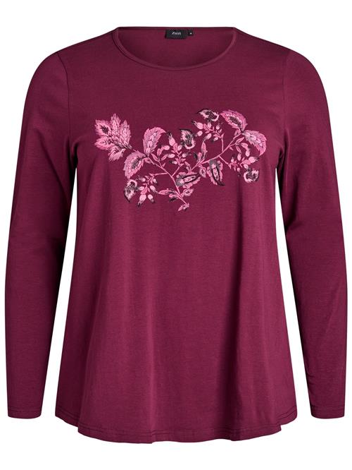 Zizzi Soveskorte 'MDana'  pink / burgunder / sort