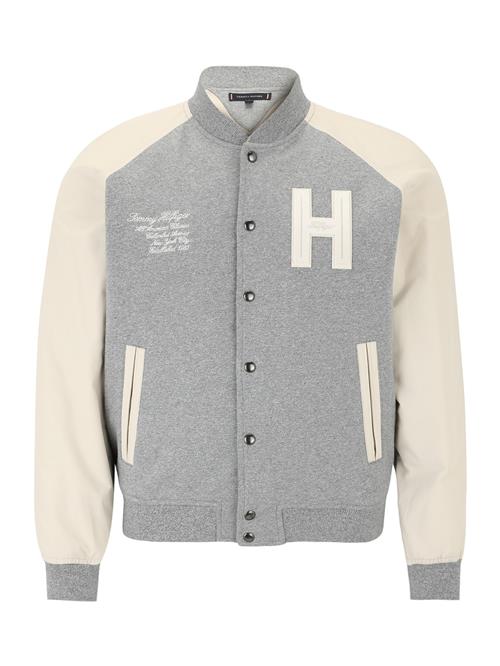 TOMMY HILFIGER Overgangsjakke 'VARSITY'  creme / grå-meleret / hvid
